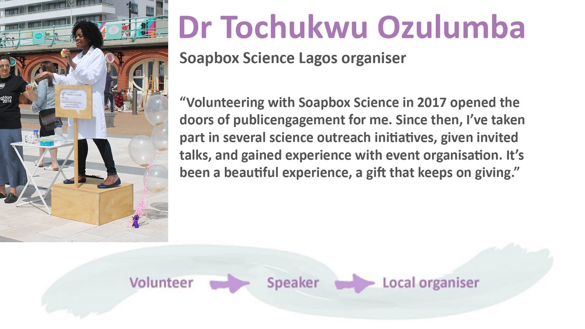 Soapbox Science (@soapboxscience) on Twitter photo Going from volunteer to speaker to local organiser- <a href="/Tochie_O/">Tochukwu Ozulumba, PhD</a> who took part in <a href="/SoapboxBN/">Soapbox Sci Brighton</a> and then organised Soapbox Science Lagos: Going from volunteer to speaker to local organiser- <a href="/Tochie_O/">Tochukwu Ozulumba, PhD</a> who took part in <a href="/SoapboxBN/">Soapbox Sci Brighton</a> and then organised Soapbox Science Lagos: