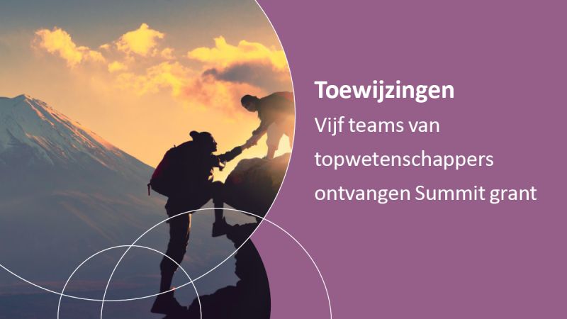 ‘Topwetenschap is geen gegeven. Het is alleen mogelijk doordat Nederlandse onderzoekers als geen ander kunnen samenwerken,' aldus <a href="/RHDijkgraaf/">Robbert Dijkgraaf</a> n.a.v. bekendmaking van de Summit grants. ➡️nwo.nl/nieuws/van-qua…