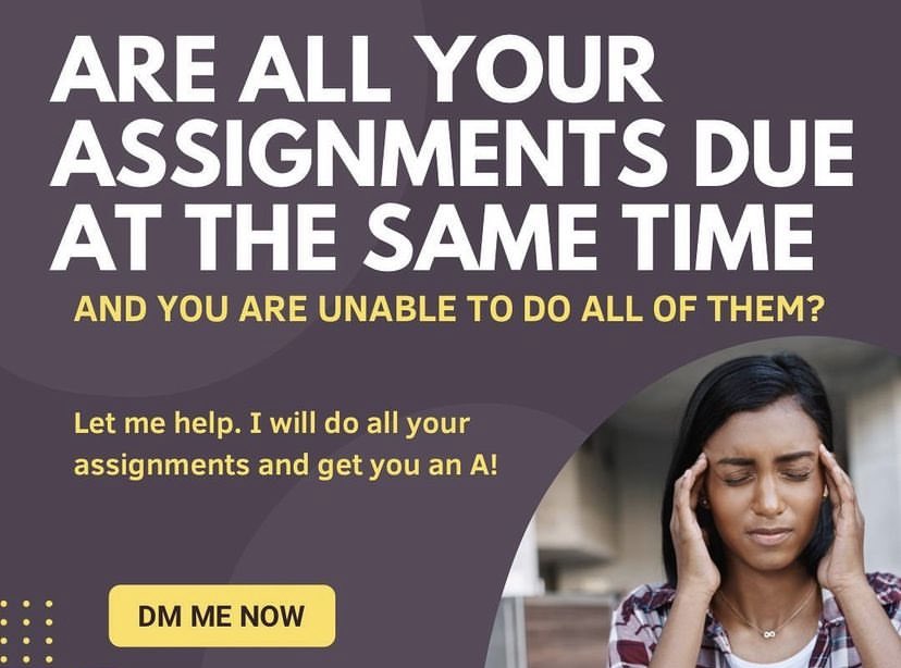 Are tight deadlines and complex assignments causing you stress? We've got you covered! Hmu

#floridastateuniversity #fitchburgstateuniversity
#ferrisstateuniversity #fayettevillestateuniversity
#franklinmarshallcollege #floridauniversity
#floridaatlanticuniversity #stars #oilers