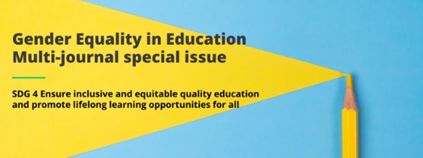 Such a nice initiative! 📙#GenderEquality in #Education Multi-Journal Special Issue 📙 onlinelibrary.wiley.com/topic/vi-categ… It includes our paper on 'Gender-based learning and behavioural differences in an educational social media platform' onlinelibrary.wiley.com/doi/10.1111/jc…