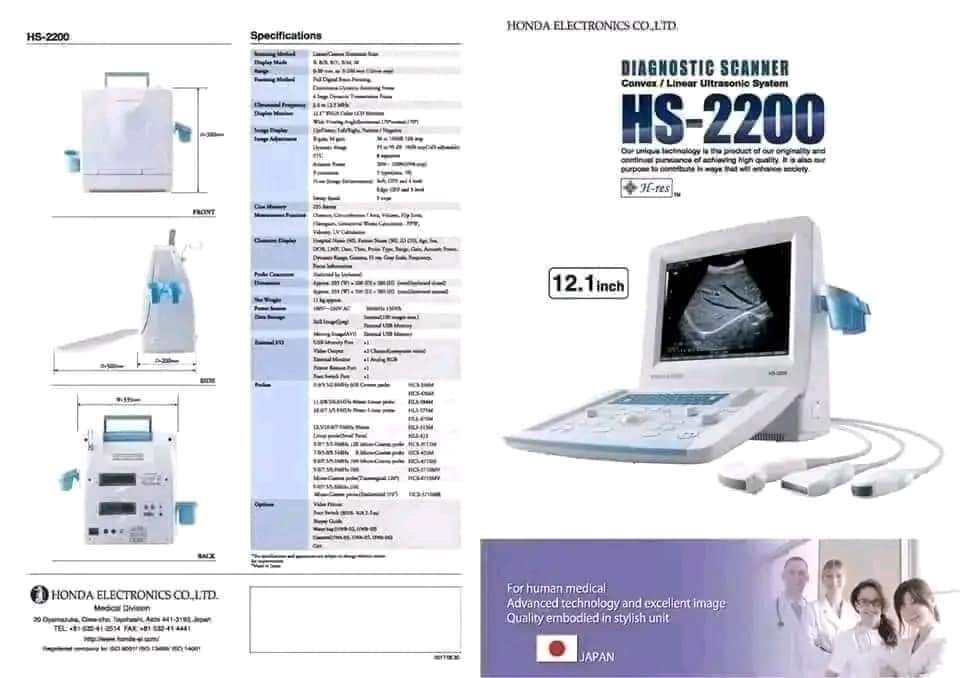 BiotechService3's tweet photo. HONDA JAPAN 🇯🇵 ULTRASOUND  
HS-2200
Resolution is Everything !!!  Buy Once &amp; Forever.
Contact 03018601954+WhatsApp
#honda 
#biotech 
#GYNAECOLOGIST 
#Sonologist 
#urologist 
#japanese #forever 
#Top10 #medicalequipmentsupplier #ultrasoundmachine #medicalequipment #gynaecology https://t.co/E6jzZVwyrw