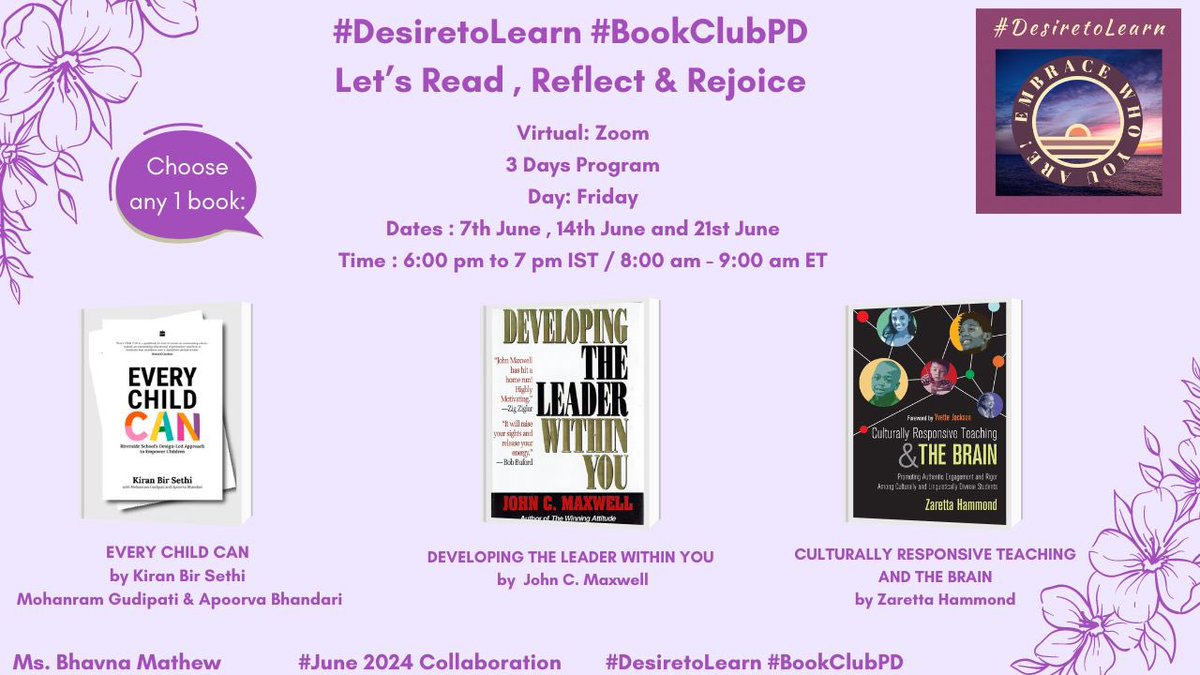 Join the #DesiretoLearn Global Reading Club for Educators and Passionate lifelong Learners ! 🌍📚 Registration Link - forms.office.com/r/v95wzuSQ96