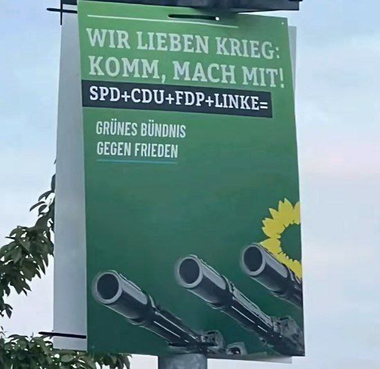 Wenn Wahlplake die Wahrheit sagen würden 👍
#AmpelDesGrauens #GrueneDiktatur
🇩🇪 🇨🇭 🇦🇹 🇵🇱 🇷🇺 #nurnochAfD #AliceWeidel #Neuwahlenjetzt