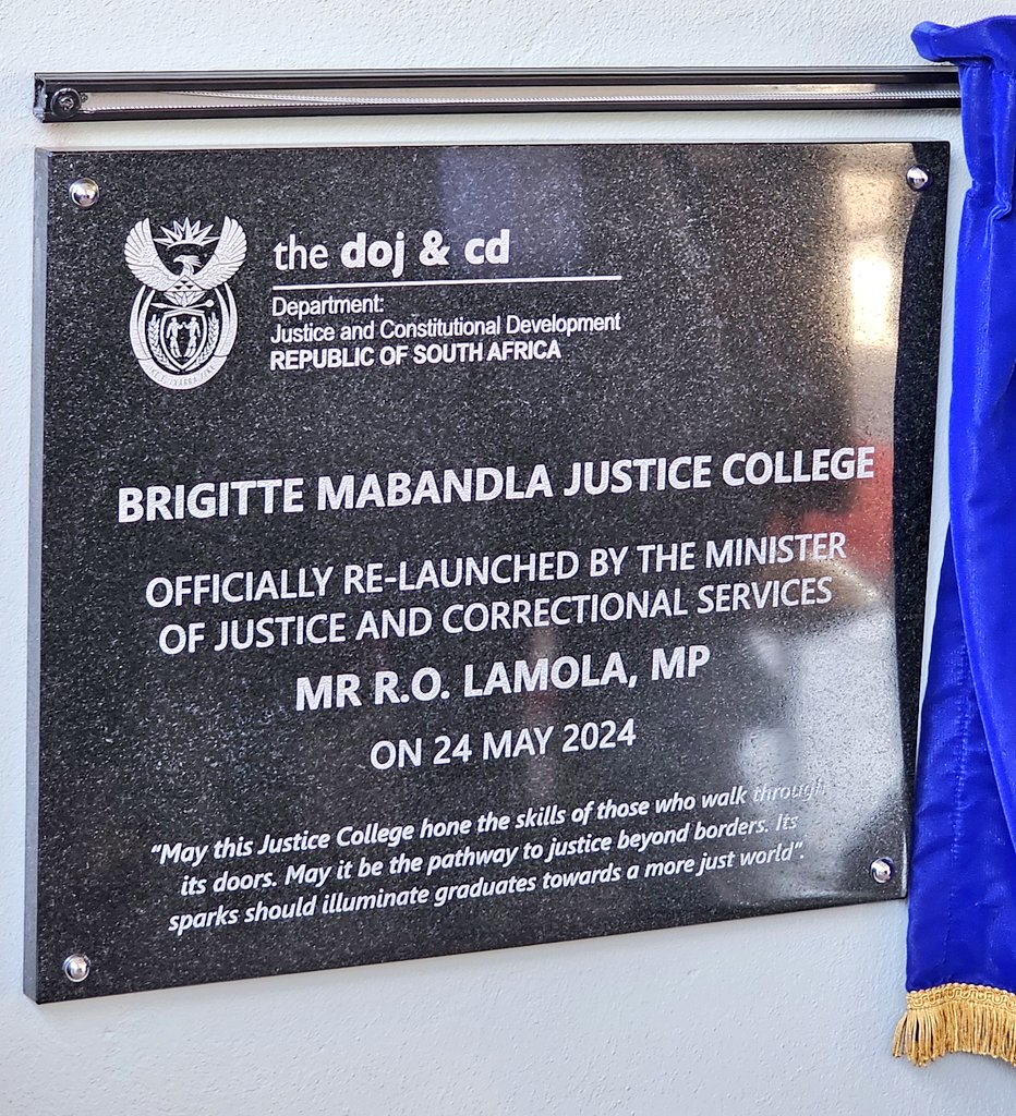 'May this Justice College hone the skills of those who walk through its doors. May it be the pathway to justice beyond borders. Its sparks should Illuminate graduates towards a more just world' - Minister @RonaldLamola #JusticeCollegeRelaunch
