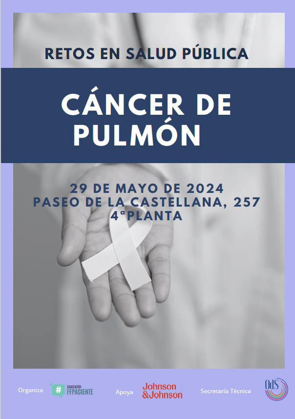 El próximo 29 de mayo estaremos debatiendo sobre los 'Retos en Salud Pública sobre Cáncer de Pulmón' con @AEACaP @bernardgaspar14 @ffpaciente en @EstComunicacion 

Inscripción gratuita eventbrite.com/e/entradas-ret… 

#SaludPublica #CáncerDePulmón