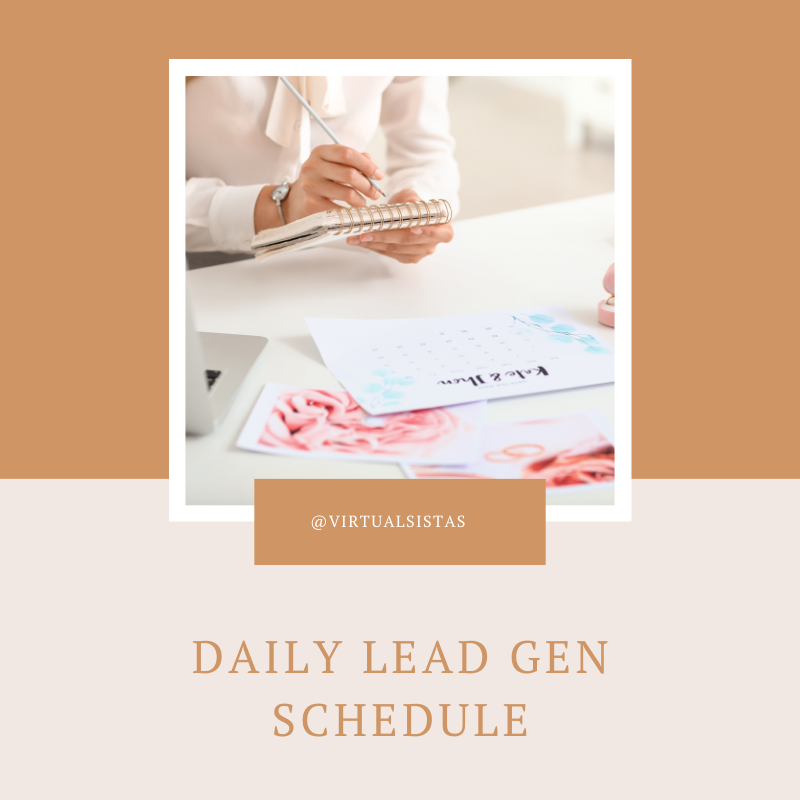 virtualsistas's tweet photo. Are you generating enough leads?
.
This schedule is to complement the "How to Land a Client in 13 Days" e-book.
.
You can get your FREE copy at https://t.co/q8GrsBiEgY
.
The link is always located in our bioโค๏ธ
.
.
.
.
.
#Virtualsistas #VirtualAssistantService #VirtualWorkforce https://t.co/rACUrblFhu