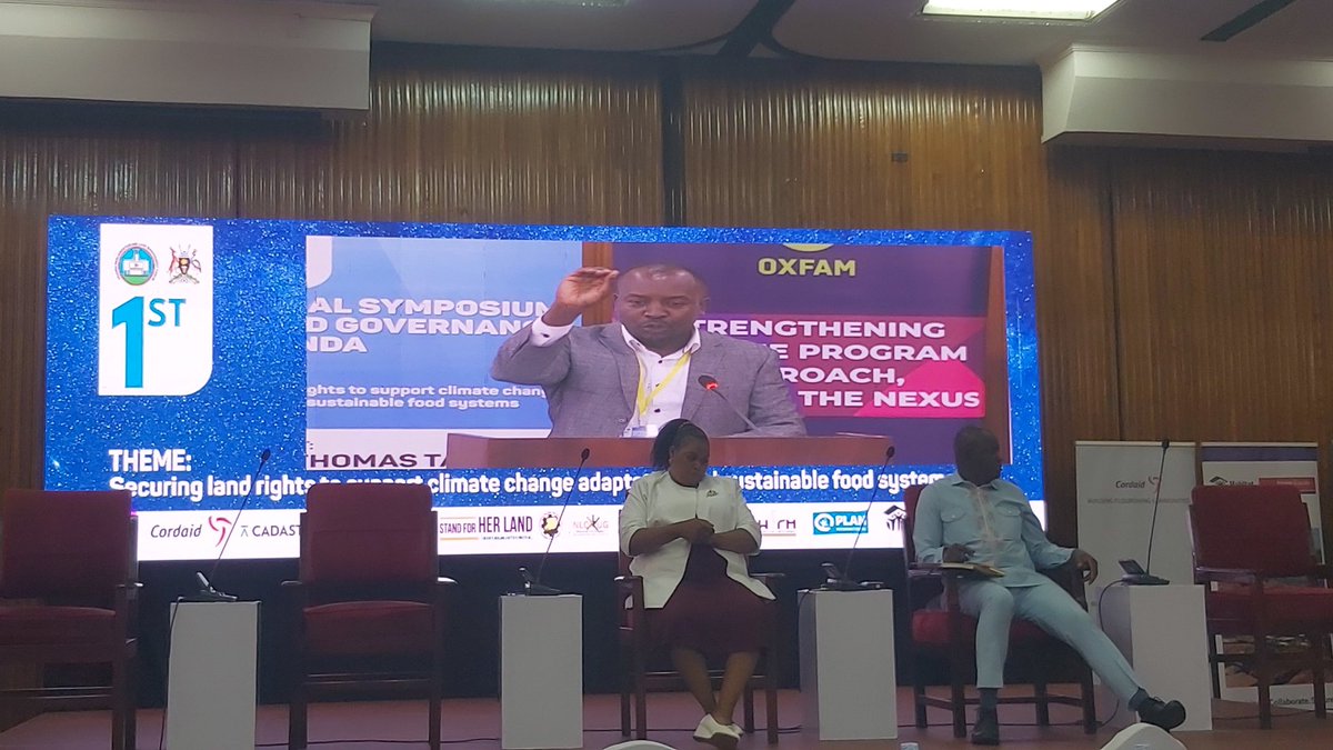 'Primitive acquisition of land refers to those who acquire land swathes of land and they can't even use it, while denying others especially women' @mwebe_john during the ongoing #1stLandsyposium @Thomas_Tayebwa @OxfaminUganda @Cordaid