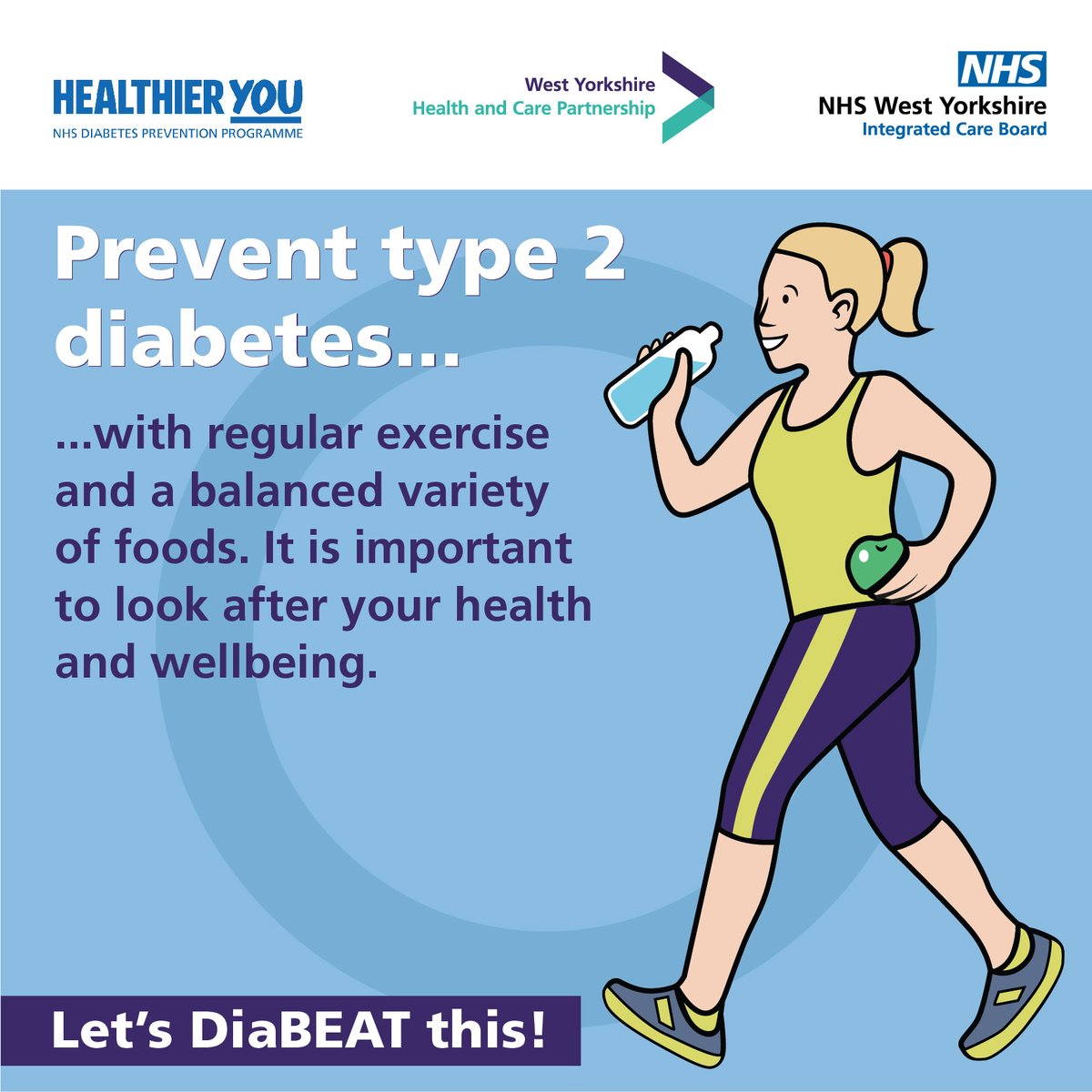 WYpartnership's tweet photo. Type 2 diabetes can be a very serious condition but there are lots of things you can do to reduce your risk of developing it such as achieving a healthy weight, getting more physically active and eating a healthy diet
Find out your risk here:  https://t.co/yGJ2prIuYB https://t.co/rMIrsAdvRy