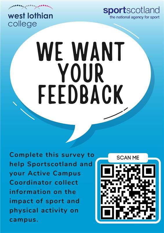 🗣️ We want your feedback! Our Active Campus Coordinator, and sportscotland are looking to gather evidence on the impact of physical activity and sports on our campus. 👏 Please help the team, and follow the link below or scan the QR code. 📲 👉 bit.ly/4dlbPuz