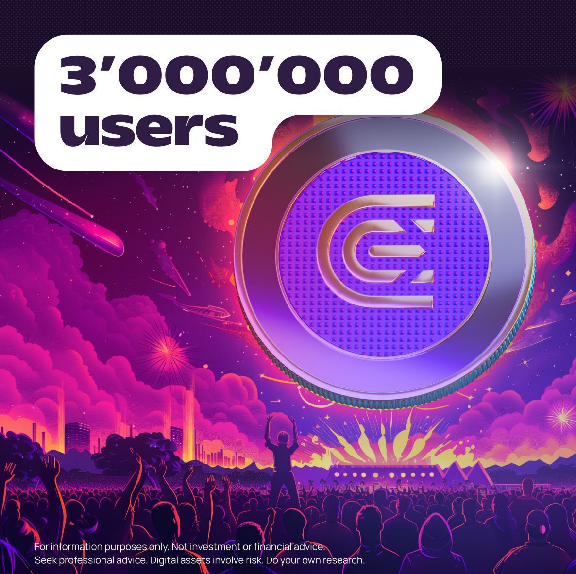 💥 Unbelievable milestone alert! Our mini-game on Telegram has reached 3,000,000 players! 😇 Thank you for being a part of this incredible journey! ➕ Don't forget to share your invitation and grab more CEXP tokens — t.me/CEXIO_Announce… 🔙 🔥 Repost this for a chance to