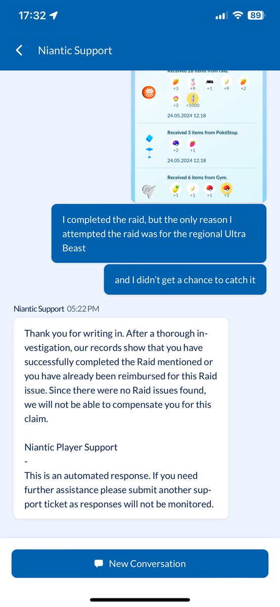 Predictably, <a href="/PokemonGoApp/">Pokémon GO</a> screwed me out of getting to catch a pokemon they have locked behind remote passes. Even more predictably, support felt a few golden razz berries were the real reason I dropped 195 coins and refused to return the pass.