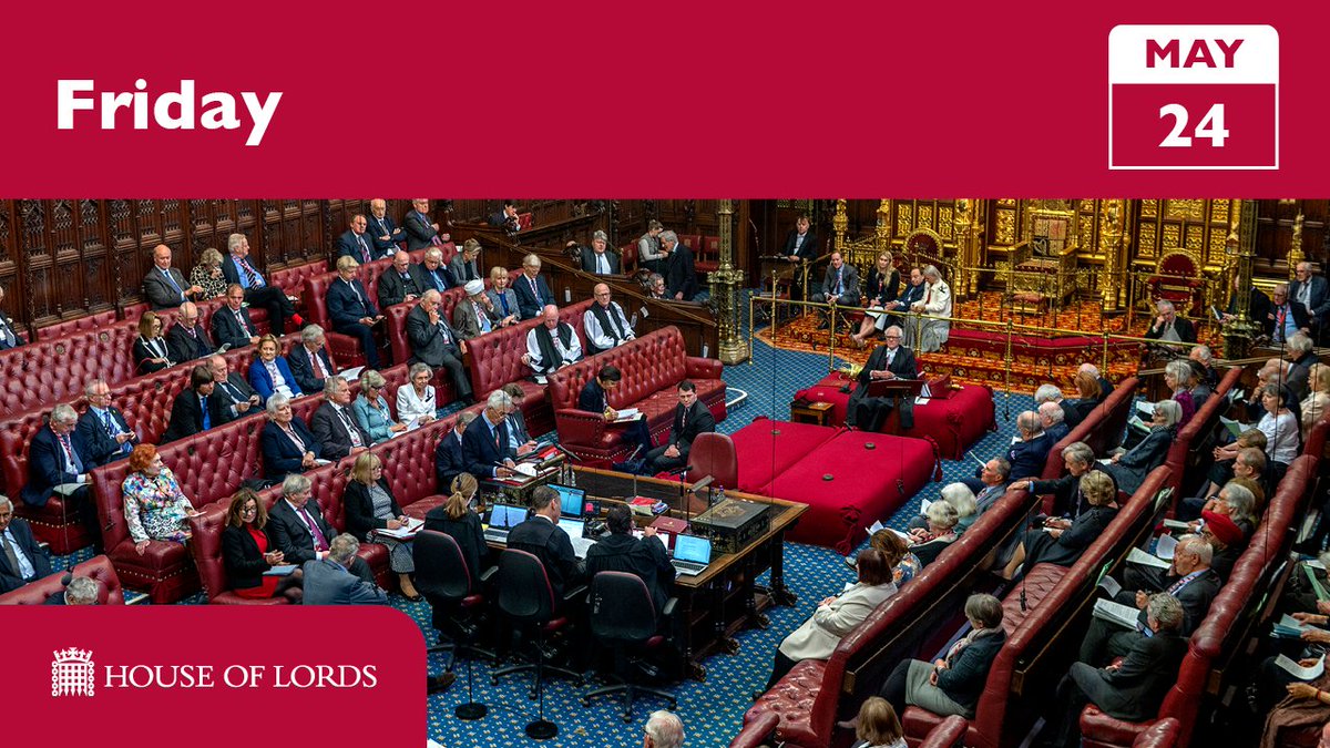 🕙 #HouseOfLords from 10am includes: 🟥 Finance Bill 🟥 #PetAbductionBill 🟥 Paternity Leave (Bereavement) Bill 🟥 Building Societies Act 1986 (Amendment) Bill 🟥 British Nationality (Irish Citizens) Bill ➡️ See full schedule and watch online at the link in our bio