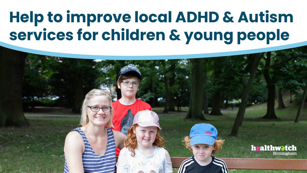 Are you the parent or carer of a child or young person using #Autism and/or #ADHD services in Birmingham? Healthwatch Birmingham wants to hear your views to help improve the care you receive. Please complete this quick and confidential survey by May 31. orlo.uk/k8dik