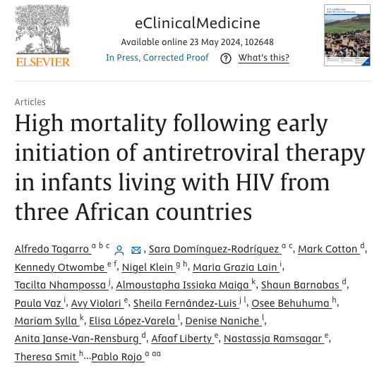 Millions of children globally are living with #HIV &amp; findings from the EARTH study published in <a href="/eClinicalMed/">eClinicalMedicine – The Lancet Discovery Science</a> show that despite early treatment, many children die in the first 3 years of life. A wake-up call for better healthcare &amp; support🧸

Read article👉bit.ly/3QTrrM3