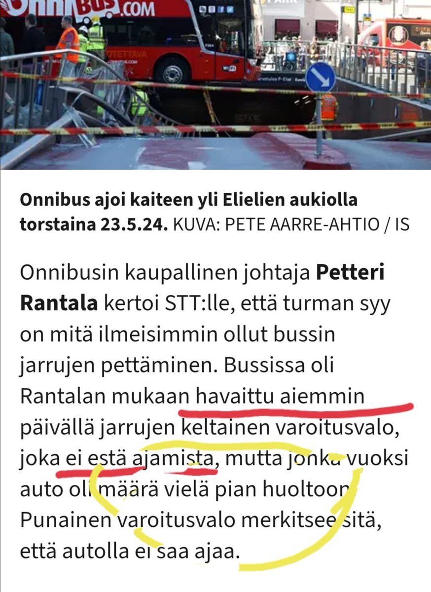 Sosialismihan on just tätä, että 'Hei tää auto on rikki ja jarrut ei ihan toimi, no huolletaan sitten joskus'. Mutta nyt kyse oli vielä linja-autosta, jonka kaikki matkustajat ovat silloin vaarassa.