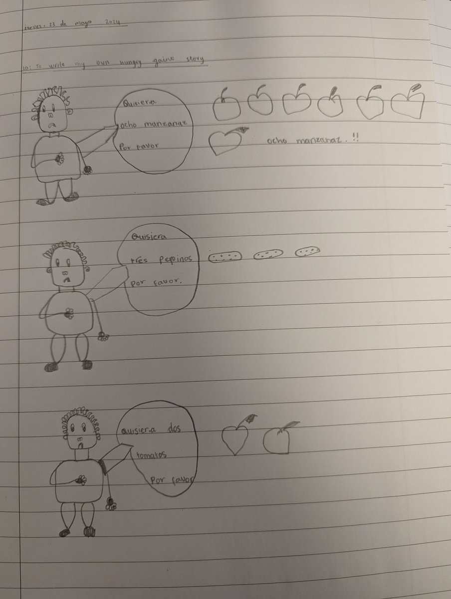 Lisa Ormes (@lormes_spanish) on Twitter photo After spending Summer 1 term learning about fruits and vegetables and reading a story about a hungry giant, the year 3 children at <a href="/Haslamparkprim1/">Haslam Park Primary School</a> wrote their own Hungry giant stories. They loved doing this activity, look at these lovely cartoons! <a href="/network_primary/">Primary Languages Network</a> πͺπΈ πππππ
After spending Summer 1 term learning about fruits and vegetables and reading a story about a hungry giant, the year 3 children at <a href="/Haslamparkprim1/">Haslam Park Primary School</a> wrote their own Hungry giant stories. They loved doing this activity, look at these lovely cartoons! <a href="/network_primary/">Primary Languages Network</a> πͺπΈ πππππ