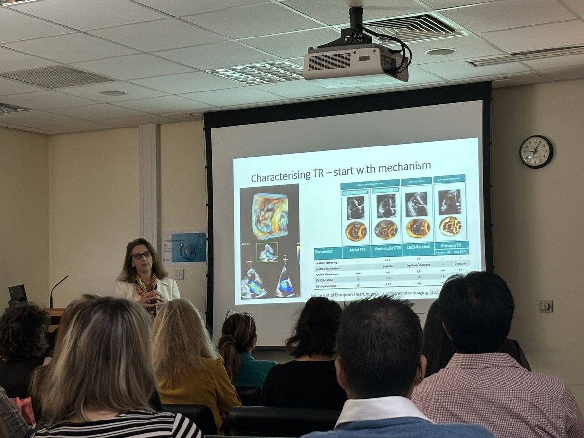 JGrapsa's tweet image. Stellar lecture by @VDelgadoGarcia on #tricuspid regurgitation during @RBandH @BromptonHeart #echofirst course #PCRtricuspid #EACVI @escardio @avazir1 @dralisonduncan @TomLuscher 🌟🌟🌟