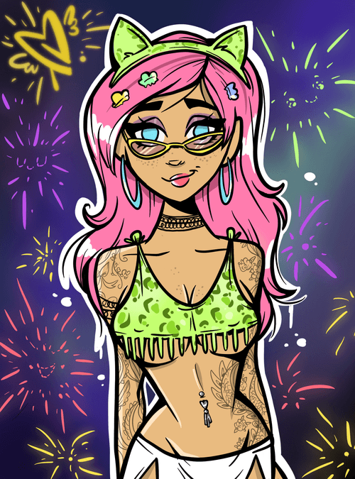 Whoop!!! OpenSea Collections - Fireworks Vixen Sold for 0.0029 $ETH (USD $10) #MetaVixens @MetaVixensNFT