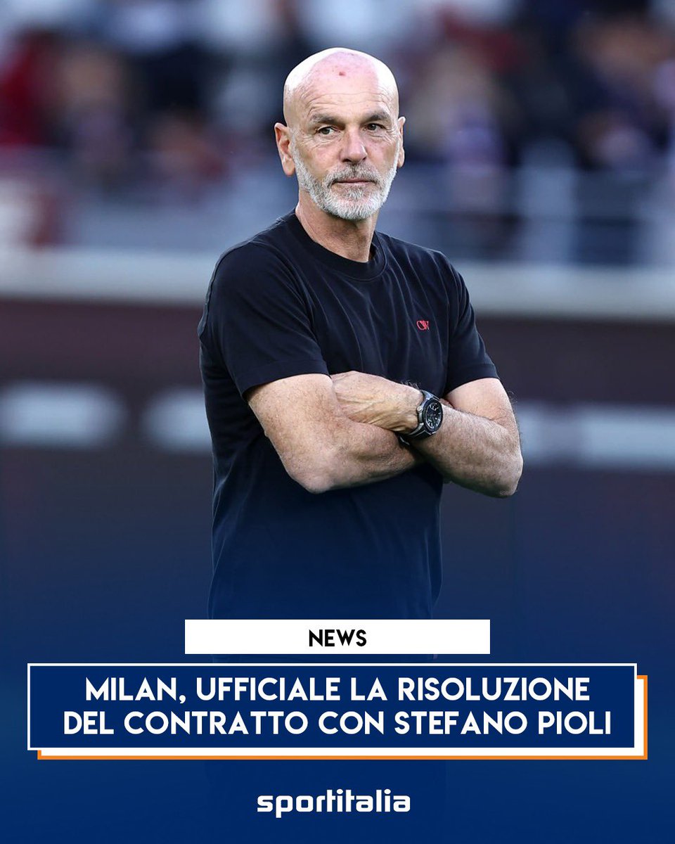 Adesso è ufficiale: Stefano Pioli non sarà l’allenatore del Milan nella prossima stagione. Il club, con una nota, ha comunicato la risoluzione del contratto con il tecnico, che non terrà la conferenza stampa di vigilia della partita con la Salernitana 🔴⚫️ #milan #pioli