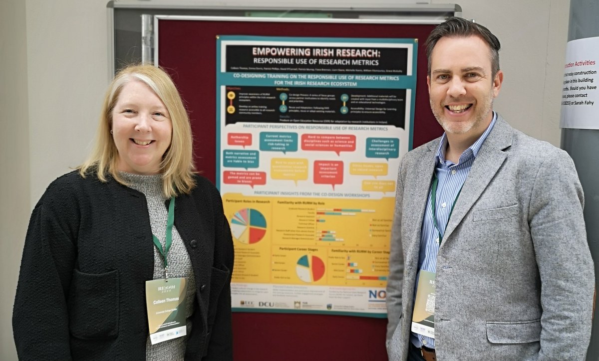 2nd leg of <a href="/reculture_ucd/">UCD Research Culture Initiative</a> conference tour - <a href="/colleenmthomas/">Colleen M. Thomas</a> &amp; <a href="/PPhillipsTech/">Patrick Phillips</a> (+ Emma Dorris in absentia) brought a poster about our <a href="/norfireland/">National Open Research Forum (NORF) Ireland</a> #rurum project with <a href="/TUS_ie/">Technological University of the Shannon</a> <a href="/DCU/">Dublin City University</a> <a href="/UCC/">UCC Ireland</a> <a href="/ucddublin/">University College Dublin</a> partners to #ressh #ressh2024 -great event! thanks <a href="/erasurist/">Lai Ma</a>

ucd.ie/researchcultur…