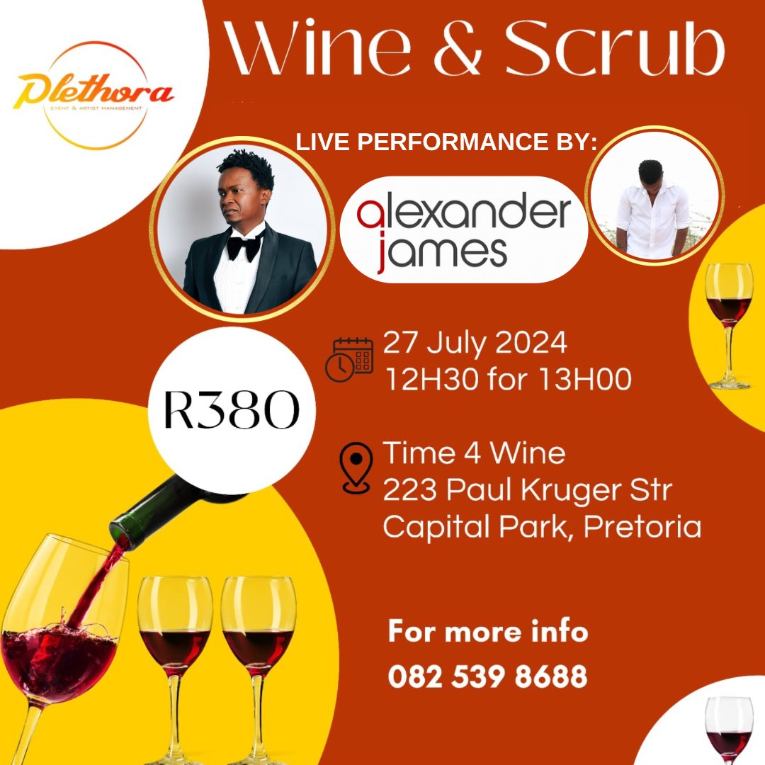 plethoramanag's tweet photo. #WineTasting #BookReading #LivePerformance #DIYScrub #Authenticity #Creativity #PlethoraManagement #WinexScrub #ItuMotuba #LadyOle #AlexanderJames https://t.co/4wS9aNNW4u