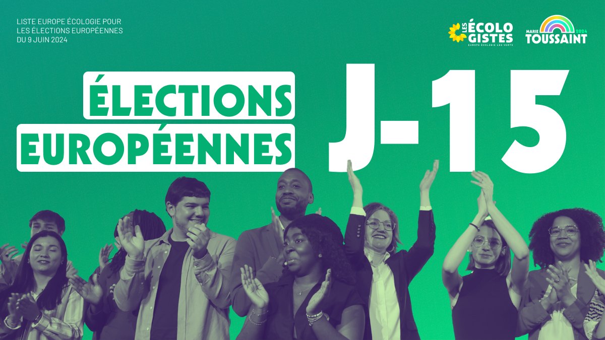 Aux #Européennes2024, le vote est à la proportionnelle à 1 tour. Chaque vote compte pour envoyer le plus de député·es Écologistes au Parlement européen ! Le 9 juin, un seul vote utile pour l’Europe, pour nos vies : le vote Vert pour la liste #EuropeÉcologie avec @marietouss1 🇪🇺