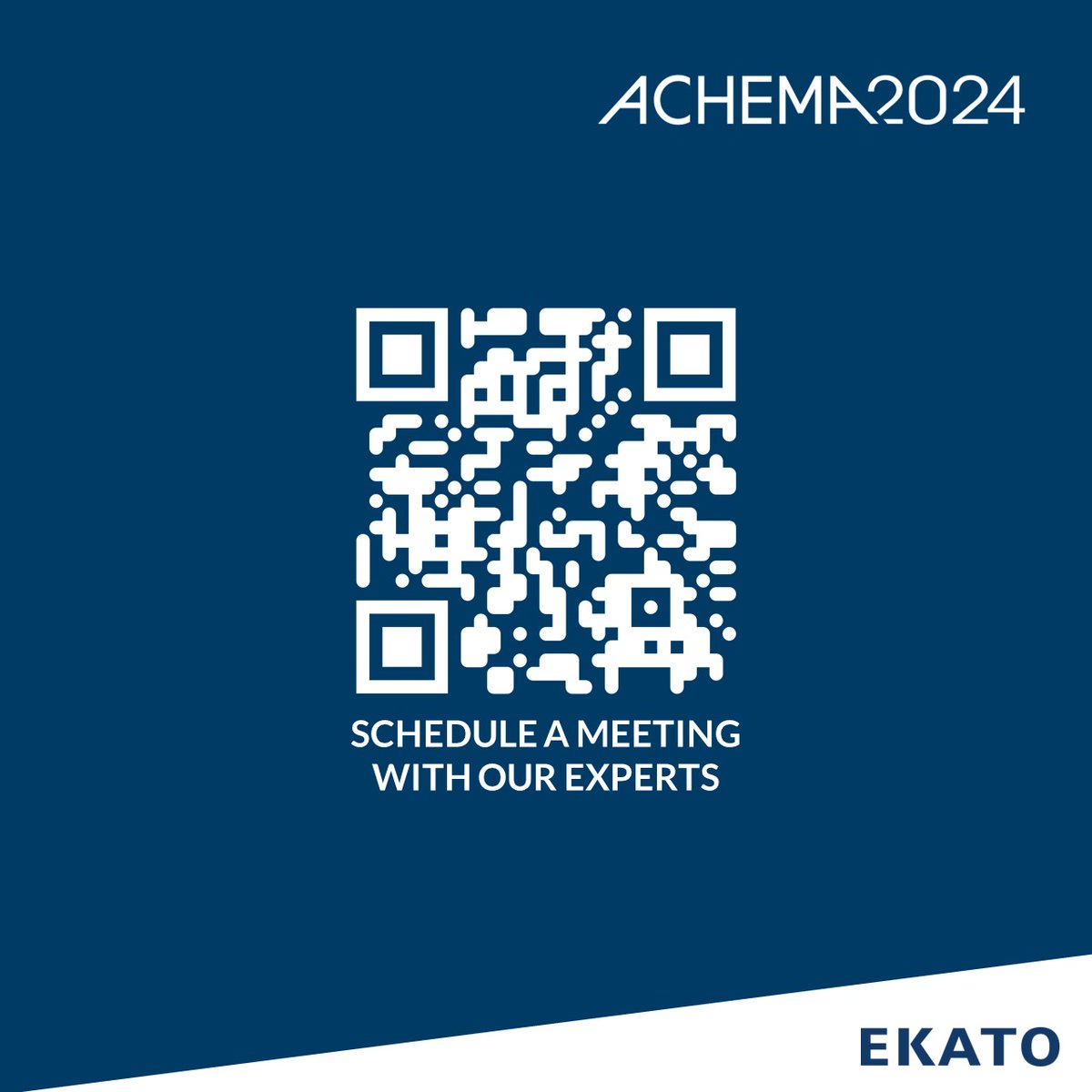 Excited about #ACHEMA24? Join #EKATO in Hall 6.0, Booth C19 to explore the latest in #mixingtechnology! Discuss trends &amp; issues with our experts at the ACHEMA congress or schedule a meeting in advance. Need a ticket? Get a free pass &amp; more info here: ekato.com/ekato-group/ex…