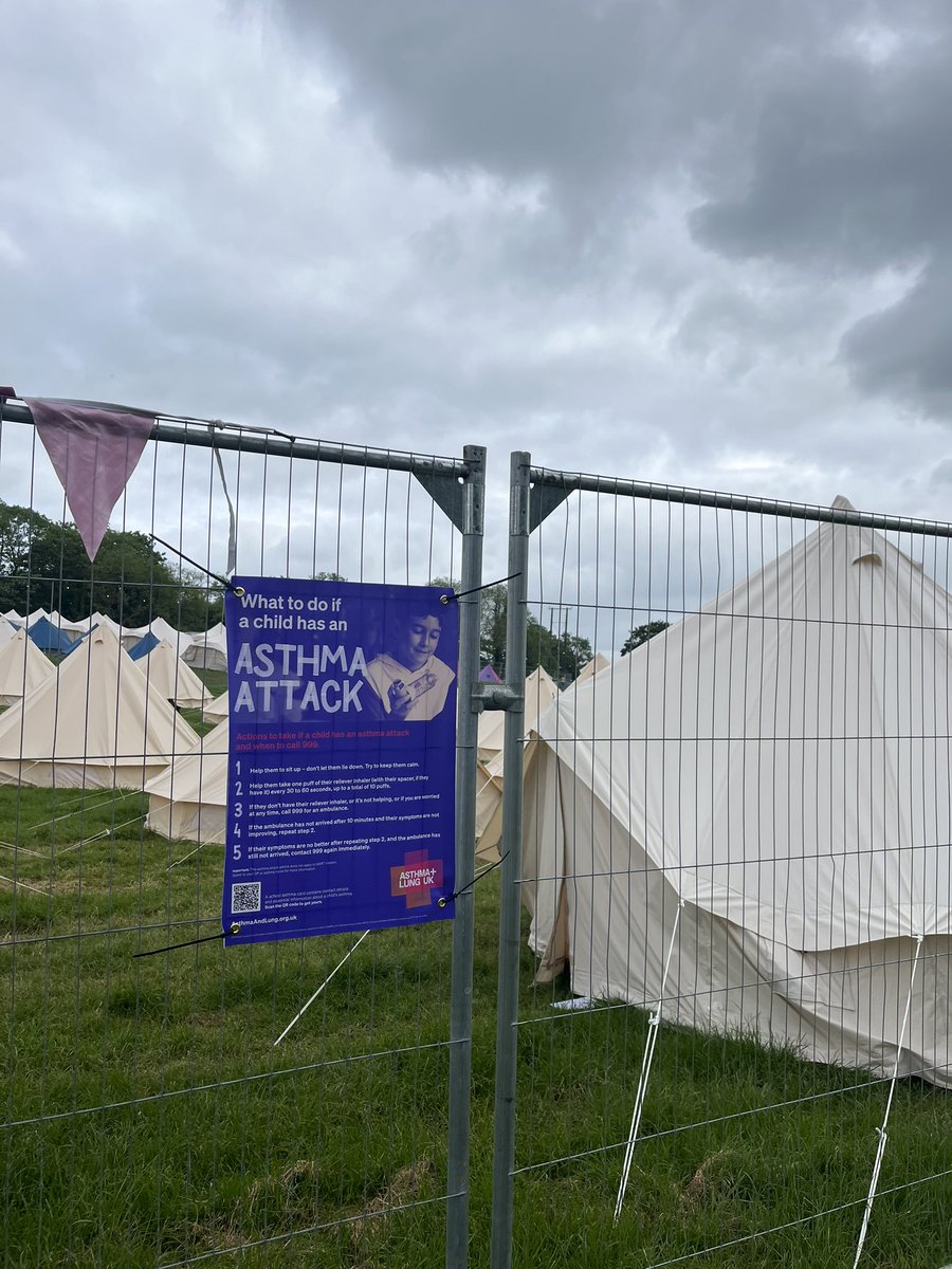 Check out our posters at Wales’ largest family festival, #InItTogether in Margam. The posters display information on what to do if a child has an asthma attack and when to call 999. We hope everyone has a fun and safe weekend 💜🎶