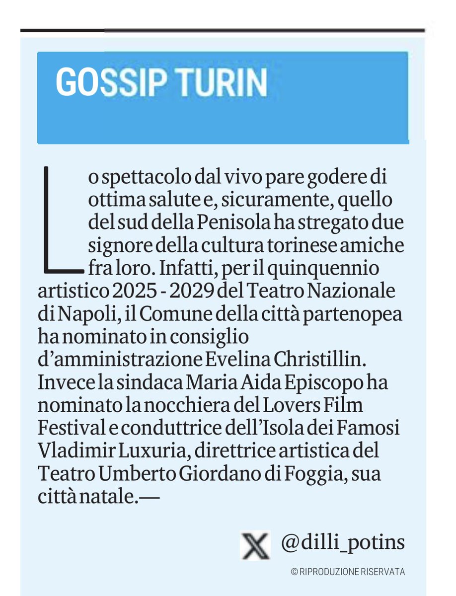 Evelina Christillin e @vladiluxuria amiche nella vita e stregate dal teatro.... su #gossipturin su <a href="/LaStampa/">La Stampa</a> <a href="/TorinoSette/">Torino Sette</a>