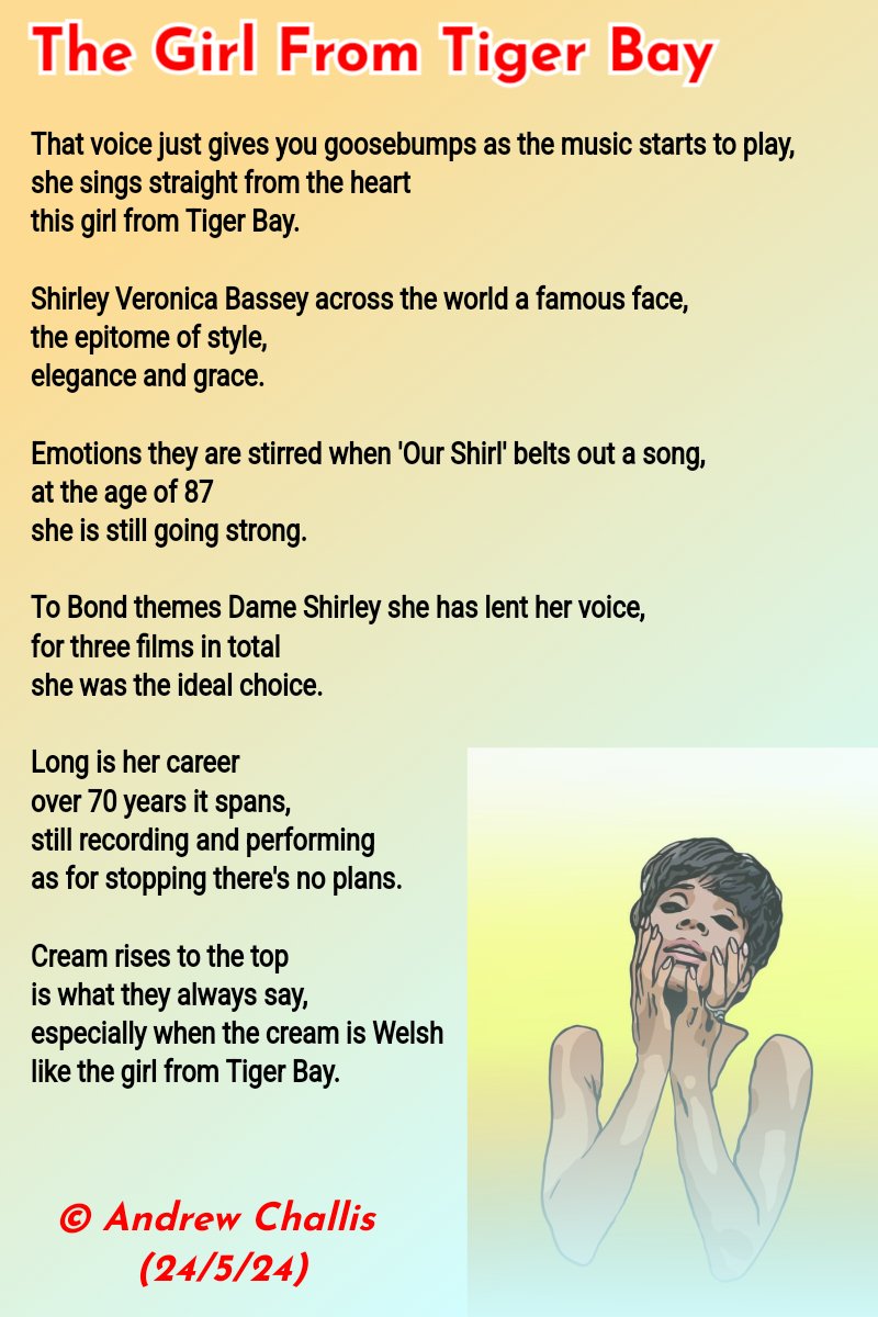 My words with artwork of 'Our Shirl' courtesy of @nel_inx

@shirleybassey 🏴󠁧󠁢󠁷󠁬󠁳󠁿❤️💎