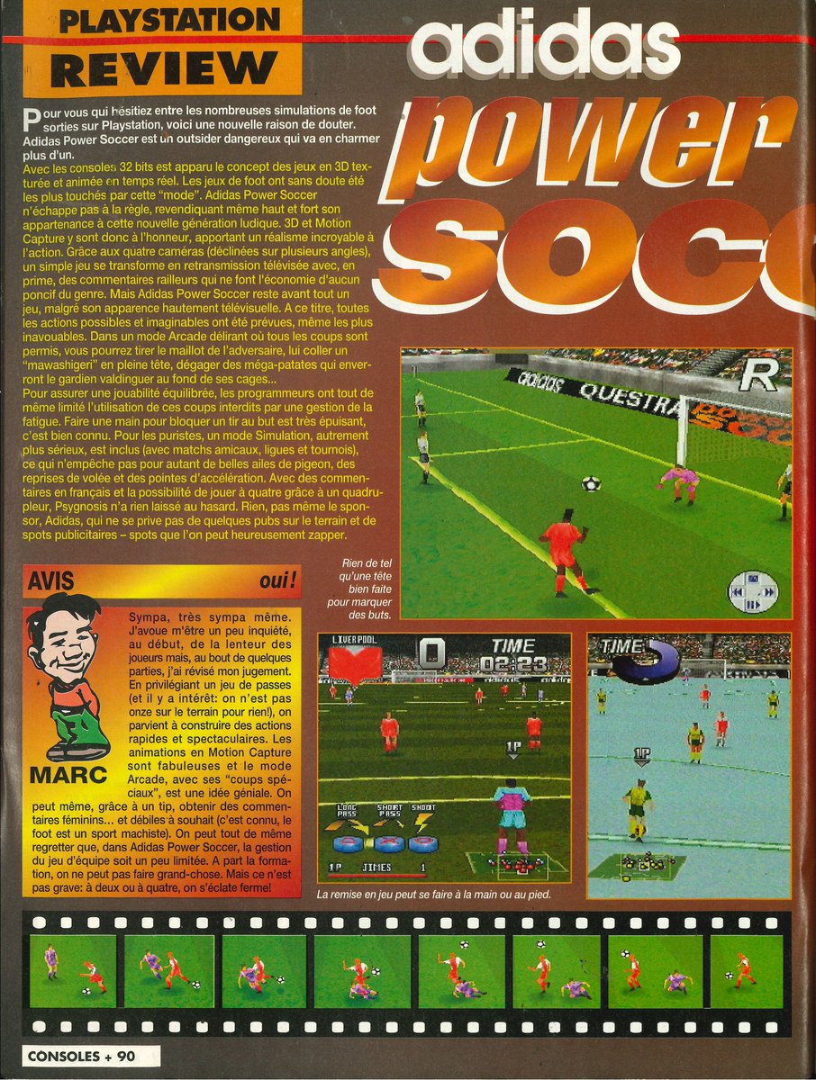 AllmightoFranky's tweet photo. Du test encore avec cette fois-ci du foot avec #AdidasPowerSoccer sur la #Playstation, et #StreetFighterZero sur #Saturn!! 3/5 https://t.co/1IE8iWbZcj