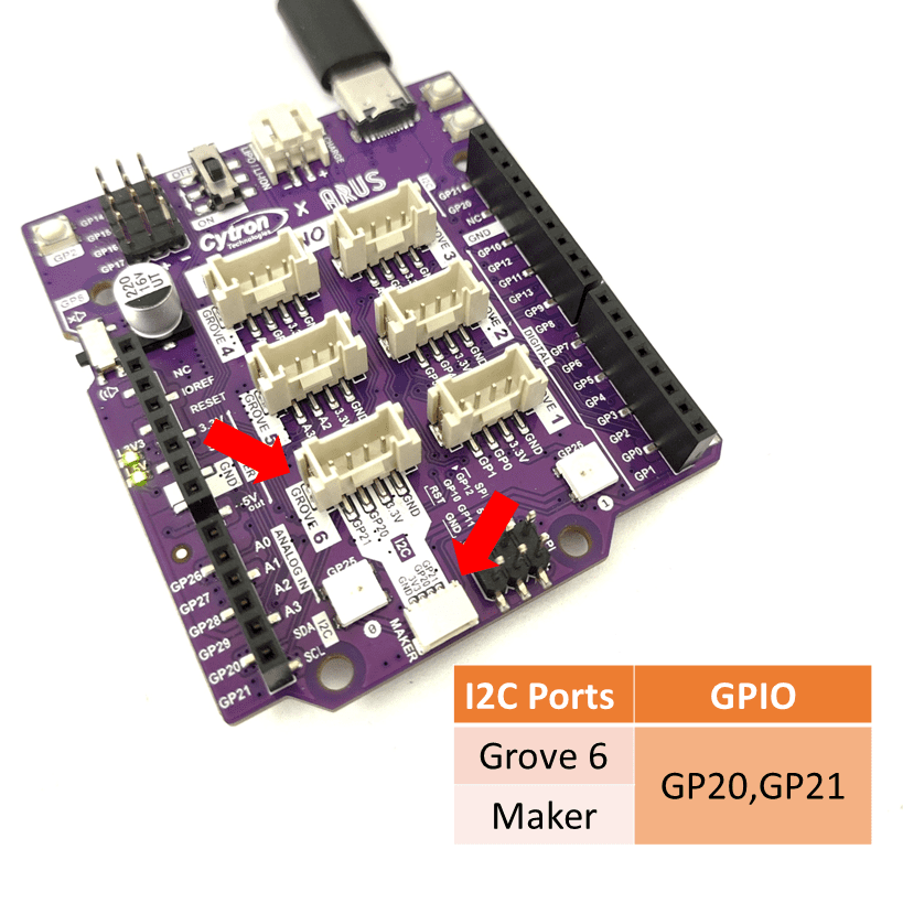 cytrontech's tweet photo. Discover SSD1315 OLED use with Maker Uno RP2040 to display text! 🛠️ 6 Grove ports, 1 Maker port make sensor connection easy. Both ports connect OLED; Maker port & Grove 6 share I2C pins.
Tutorial: https://t.co/4sryDeV86M
#MakerUno
#RP2040
#CytronTech https://t.co/R3DybmqPn9