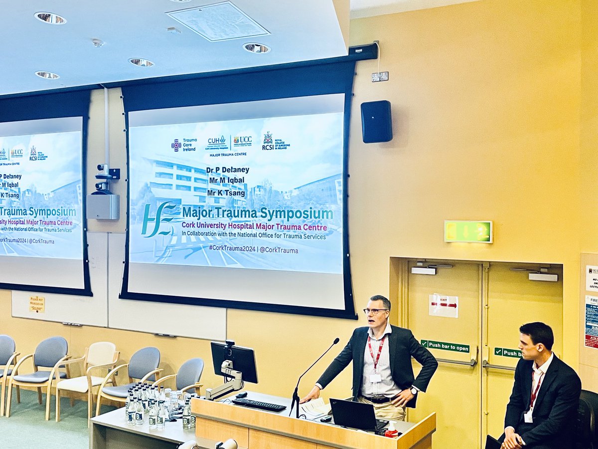 ⁦<a href="/HerloCoetzer/">Herlo Coetzer</a>⁩ &amp; ⁦<a href="/Murray_Connolly/">Murray Connolly</a>⁩ introducing first session today ⁦<a href="/CorkTrauma/">Cork University Hospital Major Trauma Centre</a>⁩ Trauma Symposium #CorkTrauma2024