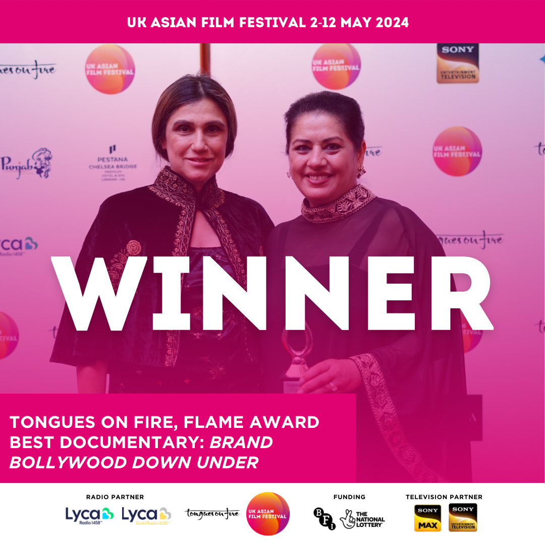 The award gala ceremony was an amazing evening with some incredible winners…

Congratulations to Brand Bollywood Down Under for winning the Tongues on Fire, Flame Award for Best Documentary.

On behalf of the team at UKAFF, well done on your incredible achievement.