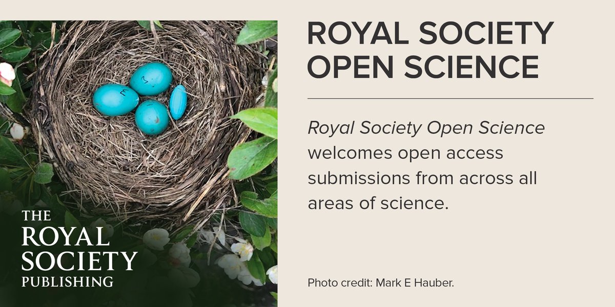 #RSOS is an open journal publishing high-quality original research across the entire range of science on the basis of objective peer-review. Find out more: ow.ly/nZz330sBrvi