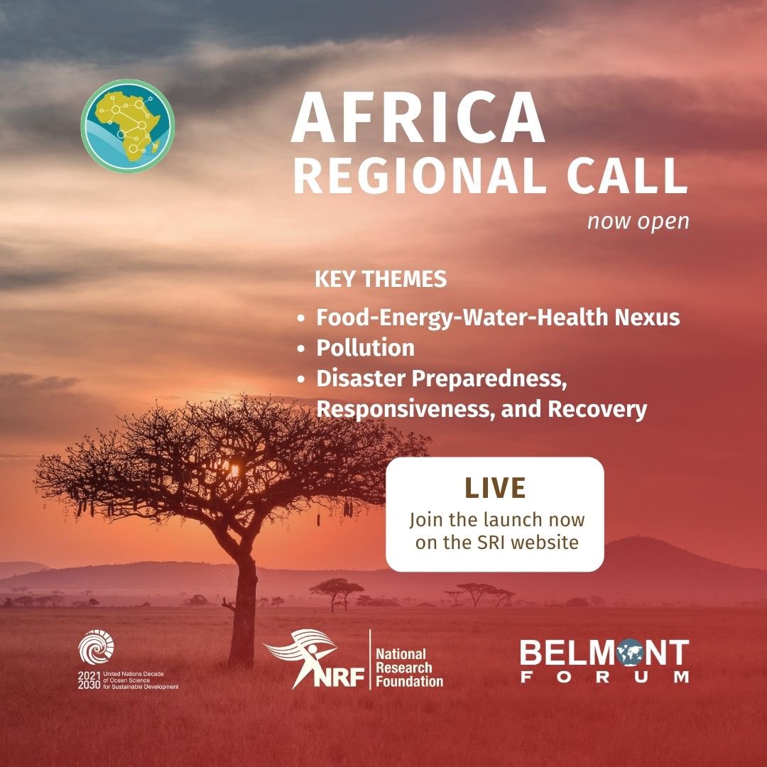 Calling all African scientists &amp; changemakers! Join us for the Belmont Forum #AfricaRegionalCall launch. Shape the future of research in Africa. Find the details here belmontforum.org/cras#arc #BelmontForum #NRF #SRI2024 #UNESCO