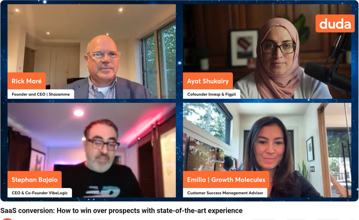 Missed it live? How Your Platform Can Achieve a 90% Demo-to-Customer CVR with @stephanbajaio @ayat @GrowthMolecules @rickmare @ShazammeWow @buildwithduda Recordings! buff.ly/4aAu4d1