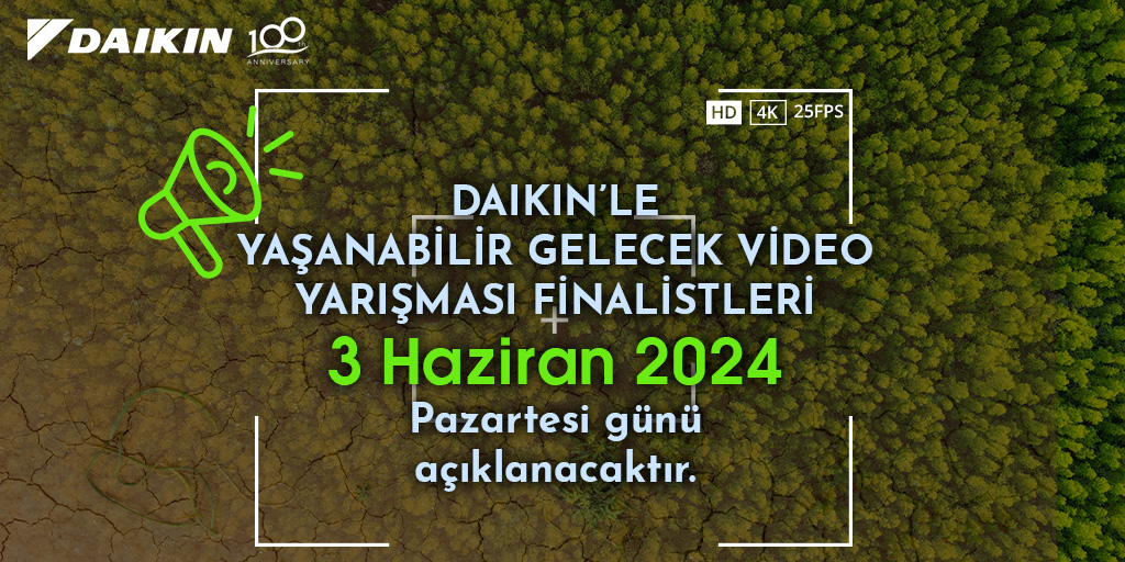 Yarışmamıza yoğun katılımdan dolayı ön değerlendirme sonuçlarının açıklanma tarihi 3 Haziran 2024 Pazartesi günü olarak güncellenmiştir. Gösterdiğiniz ilgi ve anlayış için çok teşekkür ederiz. Bizi takip etmeye devam edin. 😍 #Daikin #DoğruHavaUzmanı #İklimDeğişikliği