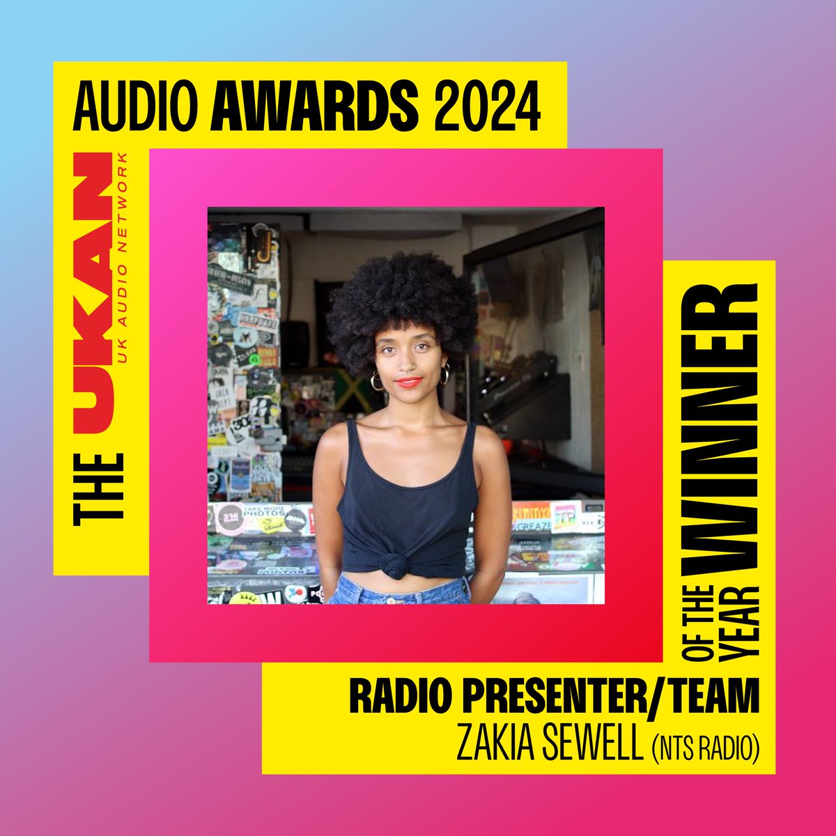 The Audio Awards (@audioawards) on Twitter photo CONGRATULATIONS to <a href="/zakiasewell/">Zakia Sewell</a> (<a href="/NTSlive/">NTS Radio</a>) for winning Radio Presenter/Team of the Year at The <a href="/UKAudioNetwork/">UKAN - UK Audio Network</a> Audio Awards 2024!
The awards nominated and voted for by the audio community to celebrate and uplift, inline with UKAN's aims of: Transparency, Equity and Diversity. CONGRATULATIONS to <a href="/zakiasewell/">Zakia Sewell</a> (<a href="/NTSlive/">NTS Radio</a>) for winning Radio Presenter/Team of the Year at The <a href="/UKAudioNetwork/">UKAN - UK Audio Network</a> Audio Awards 2024!
The awards nominated and voted for by the audio community to celebrate and uplift, inline with UKAN's aims of: Transparency, Equity and Diversity.