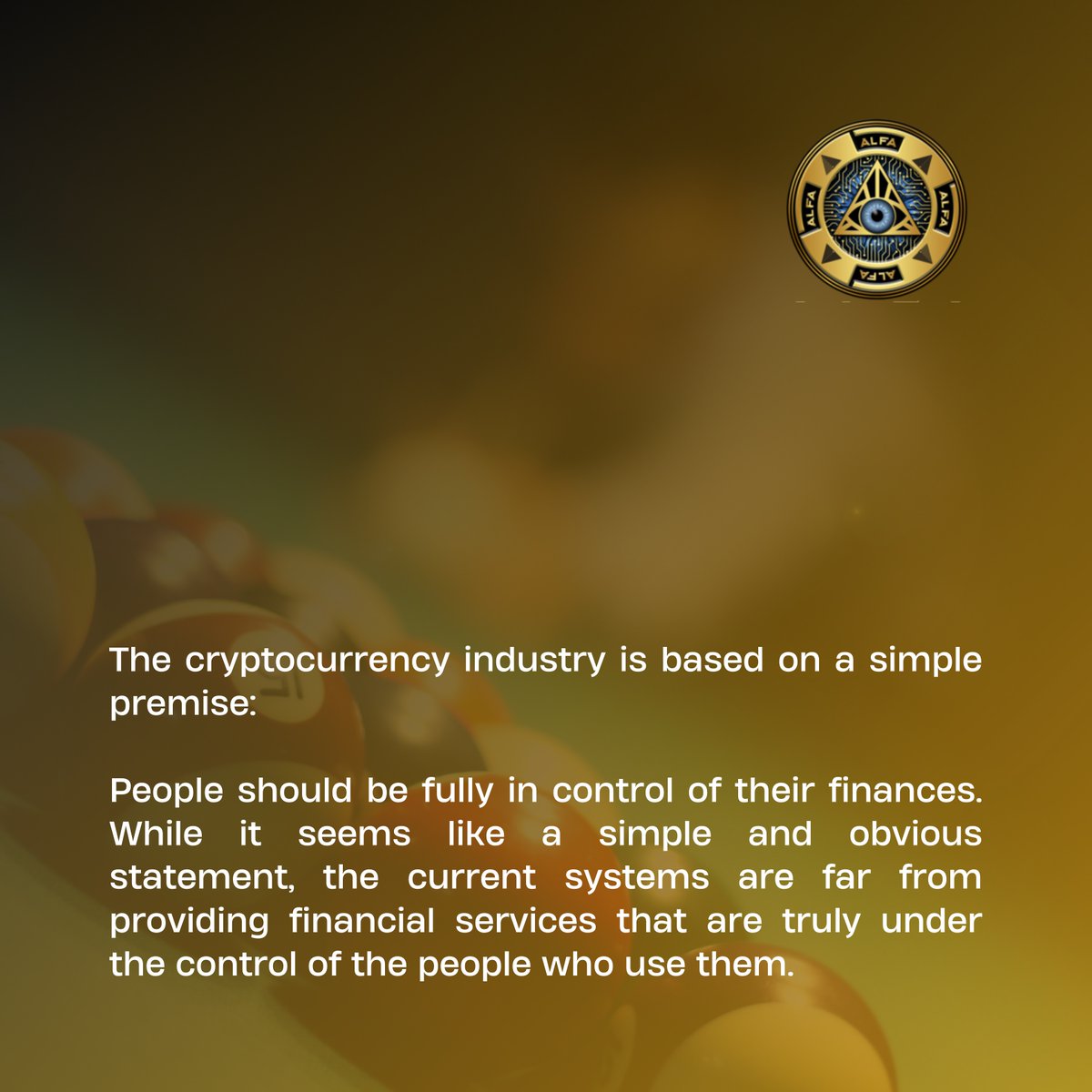 Cryptocurrency empowers individuals, ensuring total control over their finances—unlike traditional systems that limit true financial freedom and independence.

#ALFACoin #ALFABets
