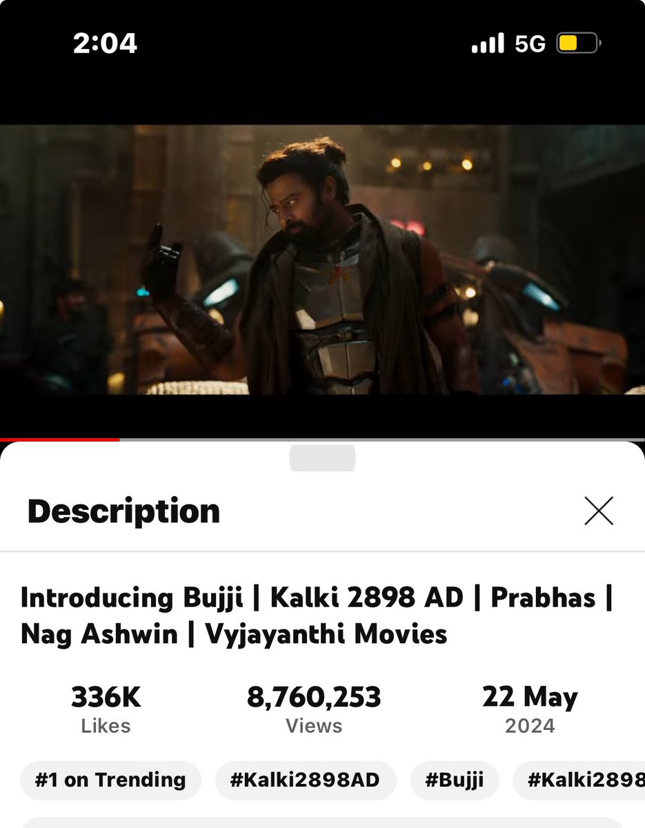 Trending on #1 
#Prabhas
#Kalki2898AD