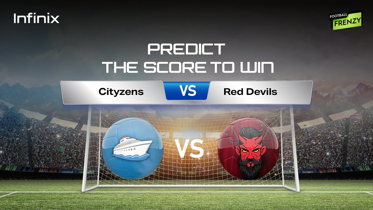 Big game tomorrow as The Cityzens take on the Red Devils! Let's know what side you are rooting for to win this clash.      Predict the scoreline correctly with the tag #InfinixFootballFrenzy  to show support for your favorite team.