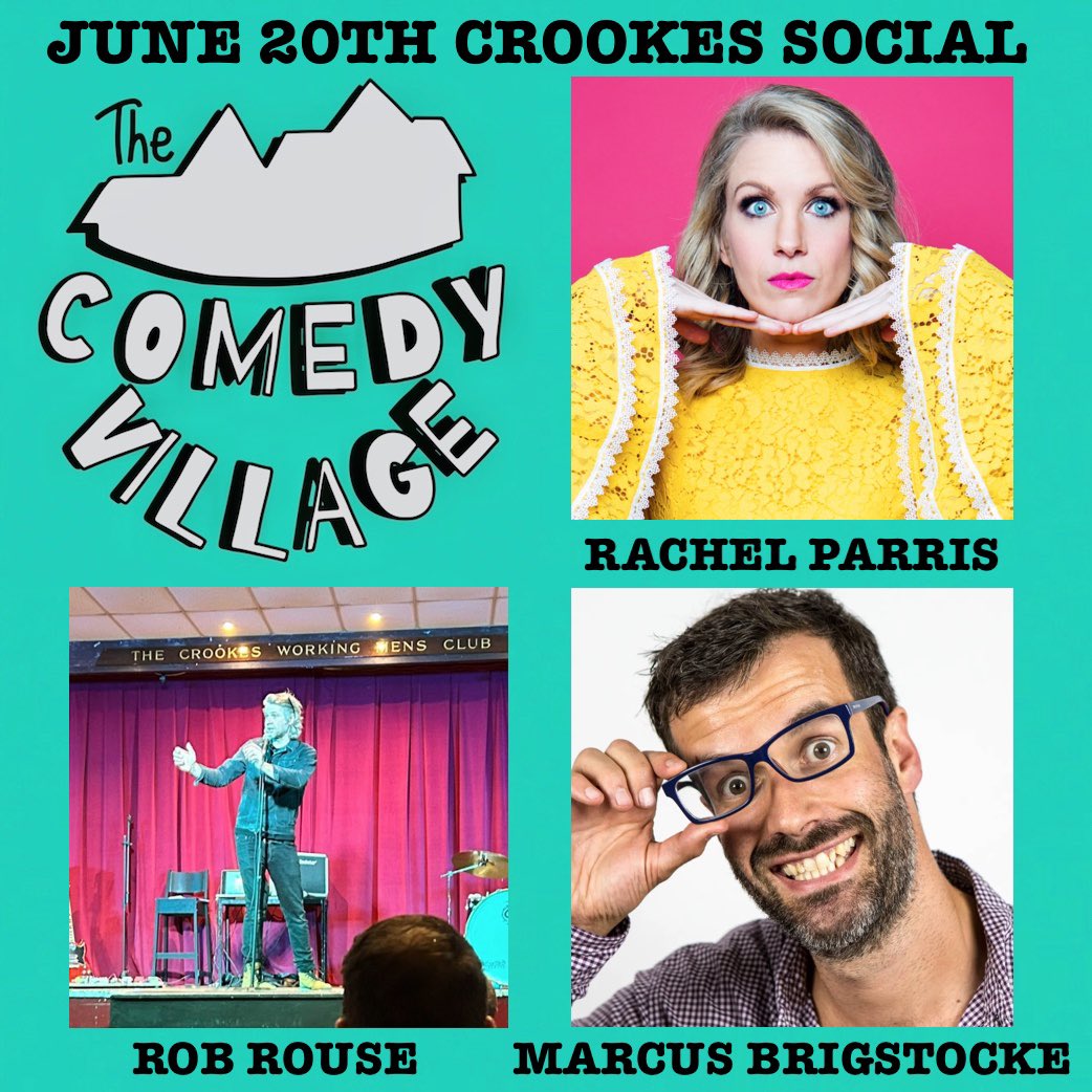 SHEFFIELD!!! If you’ve not been to @comedy_village yet, June is a cracking month to start! 20th June we’ve got an incredible double bill of @marcusbrig & @rachelparris !! Tickets onsale for this from 10AM today! Direct from thecomedyvillage.com Woop! WOOP!