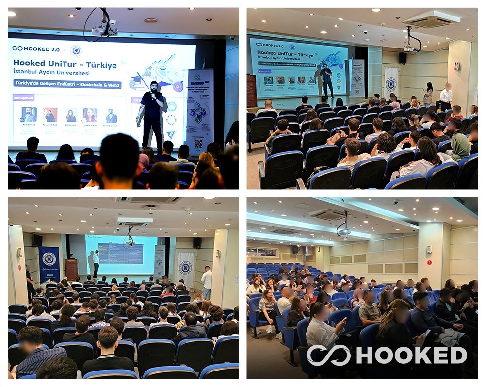 #NewEraofHOOKED #HookedUnitour 🌟 The 1st stop of the Hooked Unitour across Europe at Turkey’s Istanbul Aydin University was a resounding success! With co-educating speakers from @BNBCHAIN, @iLuminaryAI, and @GoldenPawsToken, we’ve inspired the next generation to explore the