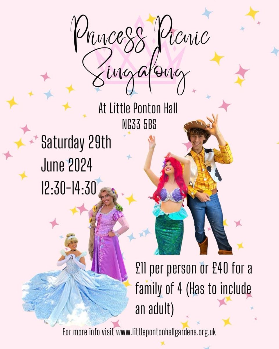 Princess Picnic Singalong.
At little Ponton Hall.
Saturday 29th June, from 12.30pm to 2.30pm.
ticketsource.co.uk/little-ponton-…
#Princess #SingALong #Ponton #DiscoverSK #LincsConnect @lincsblogger