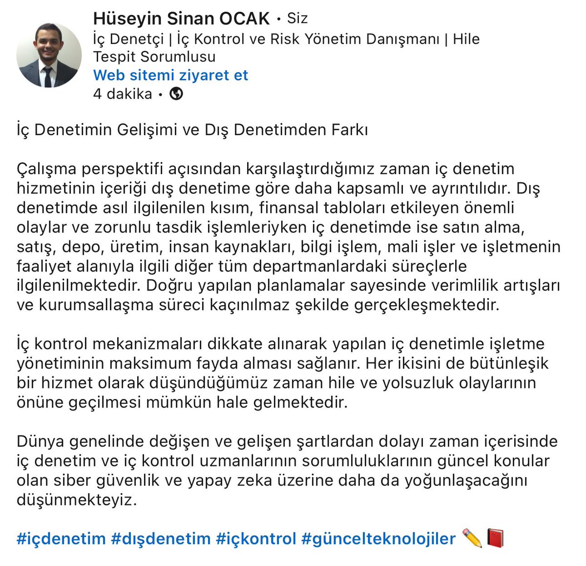 #içdenetim #dışdenetim ✍️✍️