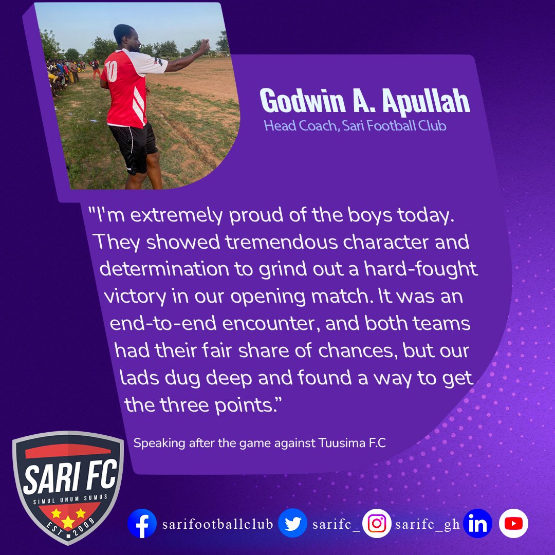 sarifc_'s tweet photo. What coach Ambassador had to say about the last game
#sarifc #simulunumsumus https://t.co/JWHL0do3z2