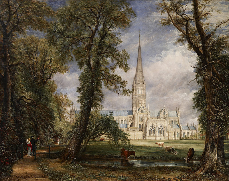 Salisbury Cathedral from the Bishop's Grounds by John Constable RA 1825 Oil on Canvas (Metropolitan Museum) I shall be visiting this place today or tomorrow.