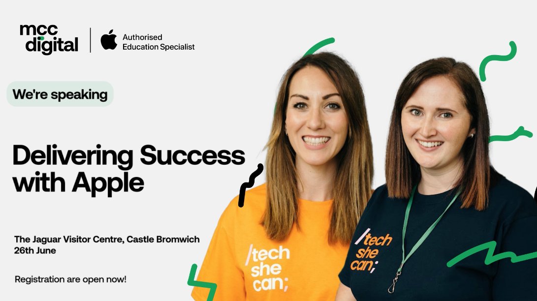 Tech_She_Can's tweet image. Educators, join us in Birmingham to discover best practices in EdTech and hear us speak about the next generation in tech roles - Register here: mccdigital.com/education/deli…

#EdTech #ChangeTheRatio