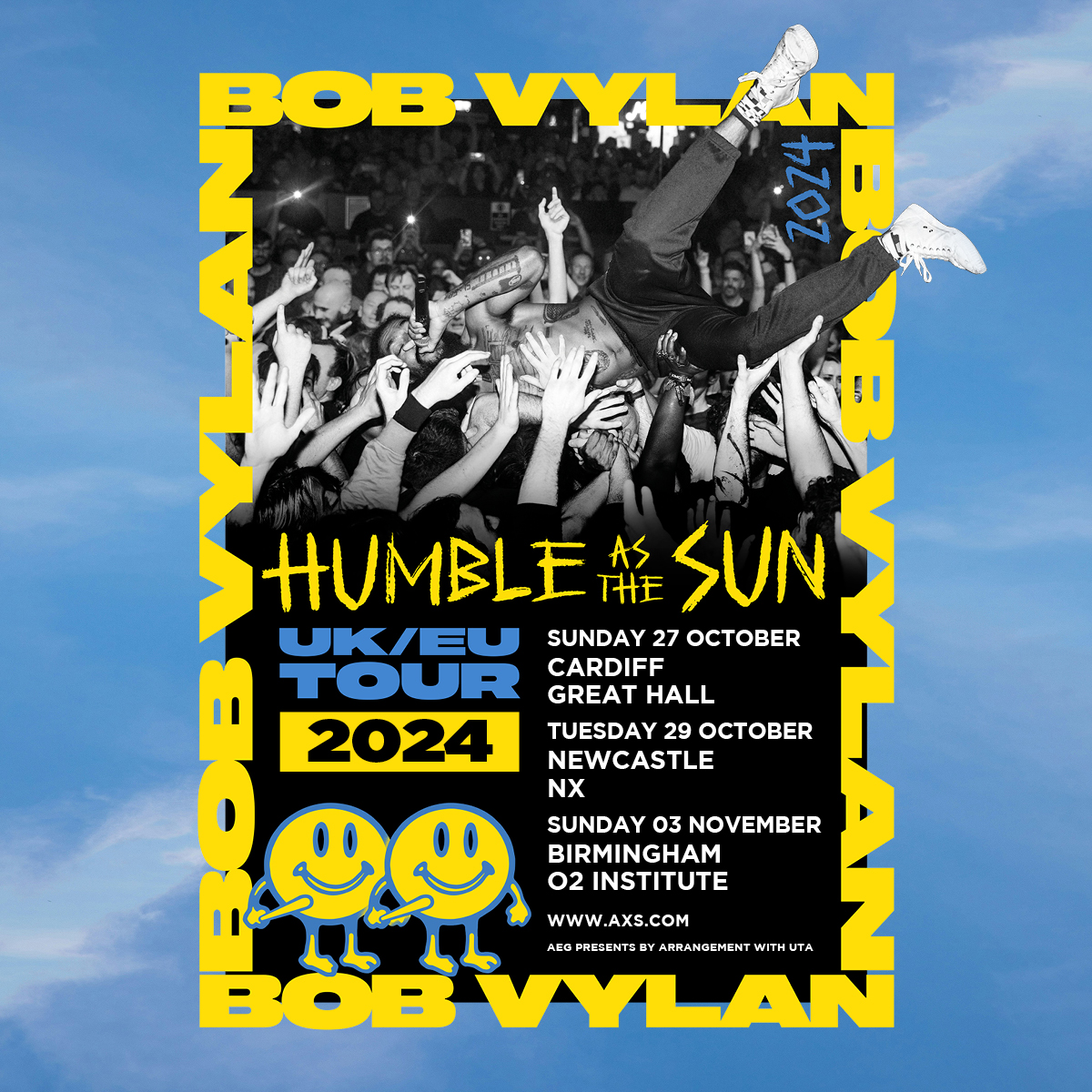 ON SALE NOW ! @BobbyVylan | Humble As The Sun | Oct/Nov 2024 Tickets On Sale Now: aegp.uk/BV2024